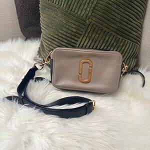 Marc Jacobs Taupe and Black Crossbody Bag